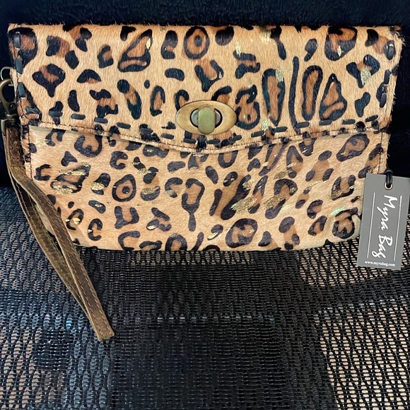 Myra Bag Handbags - 🌟 Myra Bag Golden Confetti Wallet NWT Hair on Hide Leather